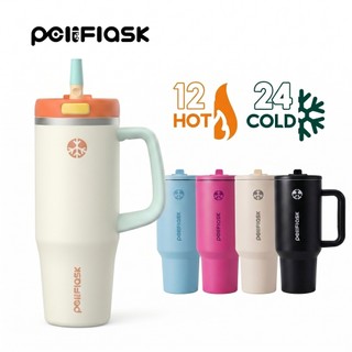 Peliflask 32/40oz Foldable Straw Insulated Tumbler Cold And Hot Large Capacity Car Cup