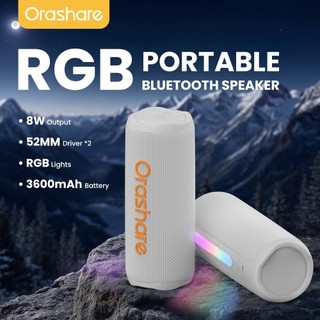 Orashare BS29 Plus Portable Wireless Bluetooth Speaker 8W Deep Bass TWS 360° Stereo With RGB Light