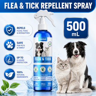 Propaws Anti Tick and Flea Spray for Dog Cat 500ml Anti Garapata Remover Spray Natural Pet Supplies