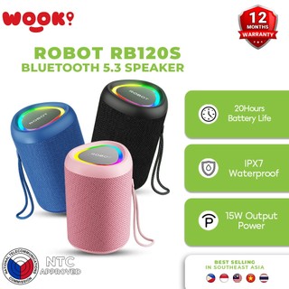 ROBOT RB120 New Portable Bluetooth Speaker with TWS Connectivity, RGB Lighting, IPX4 Waterproof