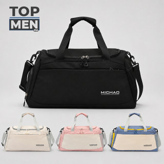 TOP MEN PH Water resistant Nylon White blue Black Pink Travel handcarry Duffel gym Weekender Bag