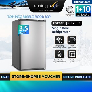 CHiQ 3.5 cu.ft. Single Door Refrigerator CSR04DI with Freezer Mini Fridge, Low Noise, Energy Saving