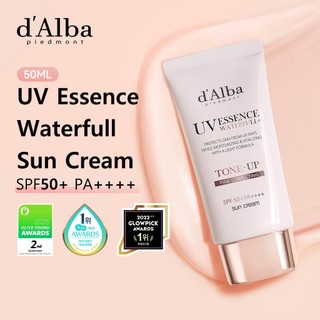 d'Alba Waterfull Tone-up Pink Sunscreen 50ml Vegan Sun Block Tone Up Gentle SPF 50+ PA++++