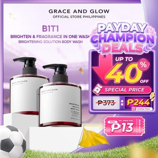 Grace and Glow Brightening Solution Body Wash - Whitening Soap Shower Gel Cleanser with Niacinamide