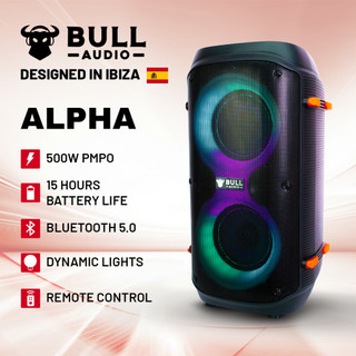 Bull Audio Alpha / Alpha with Wireless Microphone - Bluetooth Party Speaker with Deep Bass