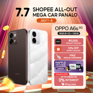 [3 Months 0% SPayLater] OPPO A6s 5G 24GB (8+16) + 256GB | MediaTek Dimensity 6300 | 7000mAh Battery