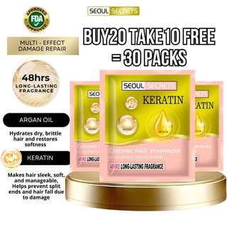 BUY 20 TAKE 10 FREE Hair Keratin Treatment Multi-Effect Deep Damage Repair Hair Conditioner with 48h