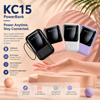 KC15 / KC12 Power Bank 20,000mAh Fast Charging Portable Charger with LED Light Display for Travel