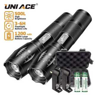 Buy1Take1 Super XML T6 LED Flashlight–5Modes,Rechargeable Battery, Zoomable Camping,Hiking,Emergency