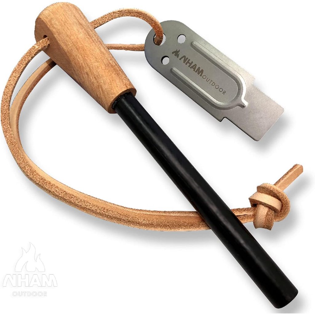 NHAM Large Fire Starter Ferrocerium Metal Match Camping BBQ Fire Ignition Tool
