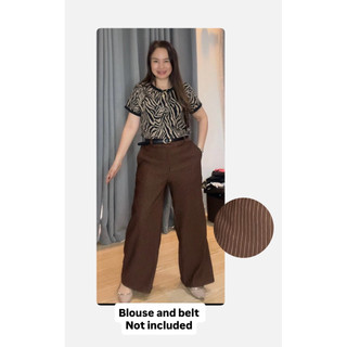 AGATHA pants only wide Leg wooven fabric