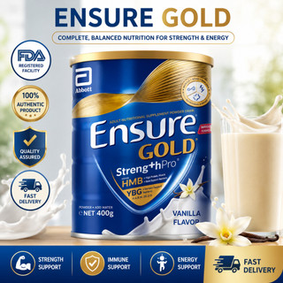 Ensure Gold StrengthPro Vanilla Adult Nutrition Milk Powder 400g Exp Aug 2027