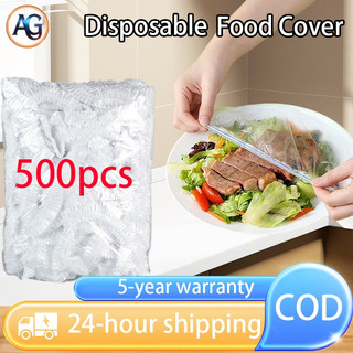 500Pcs Disposable Food Cover Plastic Wrap Elastic Food Lids Bowls Cups Storage Kitchen Food Covers