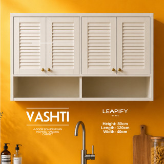 VASHTI | Full Steel Hanging Cabinet with Elegant Scandinavian Doors | Perfect for Kitchen Cabinet