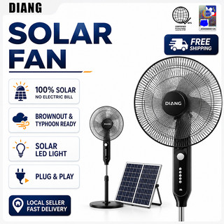 100%FreeShipping Solar Electric Fan Solar Powered Rechargeable Solar Fan，2pcs LED light Bulb