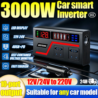 12V-24V to 240V Car power Inverter PD charging QC 3.0 USB/Type C Charger for any car