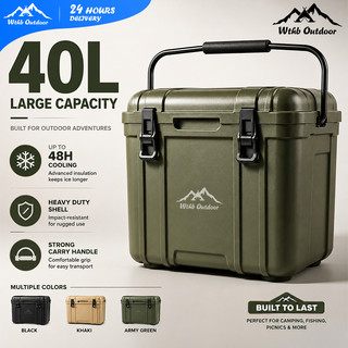 WTHB Outdoor Cooler Ice Box Chest Insulated 40L Camping Ice Box Fishing Freshness Box Large capacity
