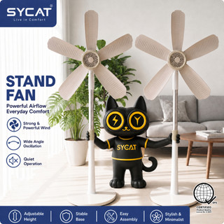 SYCAT-Y760-5 Blade Stand Fan Big Floor Electric Fan Floor Clip Fan Big Cooling Fan Round Chassis