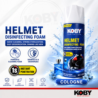 KOBY HELMET DISINFECTING SPRAY FOAM ( COLOGNE SCENT ) 450ML