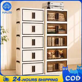 HALOO 1-6 Tiers Storage Cabinet Kitchen Folding Storage Cabinet Home Organizer Desktop Organizers