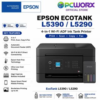 Epson EcoTank L5390 / L5290 4-in-1 Wi-Fi ADF Ink Tank Printer | All-in-One Epson Printer