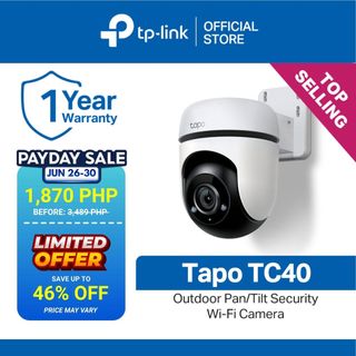 TP-Link Official Store | Tapo | TC40 | Outdoor CCTV Camera Wi-Fi Waterproof | IP Camera | CCTV 360