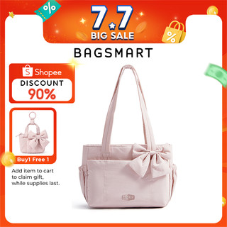 BAGSMART Fashion Tote Bag Letweight Sling Shoulder Bag 13" Laptop Baguette Bag Handbag for Women