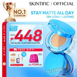 [NO.1 Cushion] SKINTIFIC Perfect Stay Velvet Matte Cushion Coverage Powder Foundation Oil Control
