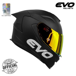 EVO GT-PRO Plain Full Face Dual Visor Helmet Motorcycle With Free Clear Lens