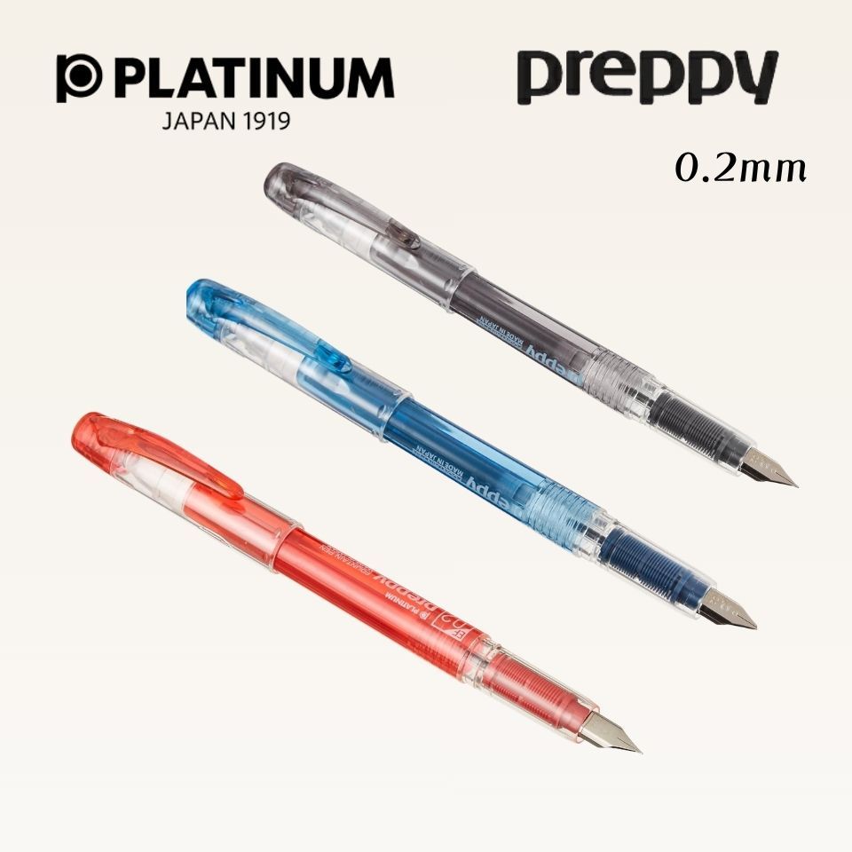 Platinum Preppy 0.2mm Extra Fine Fountain Pen PSQ-400 3 Colors