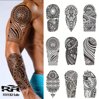 【RH】Fake Tattoo Stickers Maori Tribal Totem Temporary Tattoos for Men Adults Women Waterproof