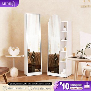 Full-length mirror floor-standing hidden multi-layer storage cabinet storage mirror dressing mirror