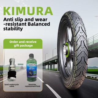 Original KIMURA tubeless tire, durable dual-compound tire for motorcycles, sizes 14-17 inches, comes