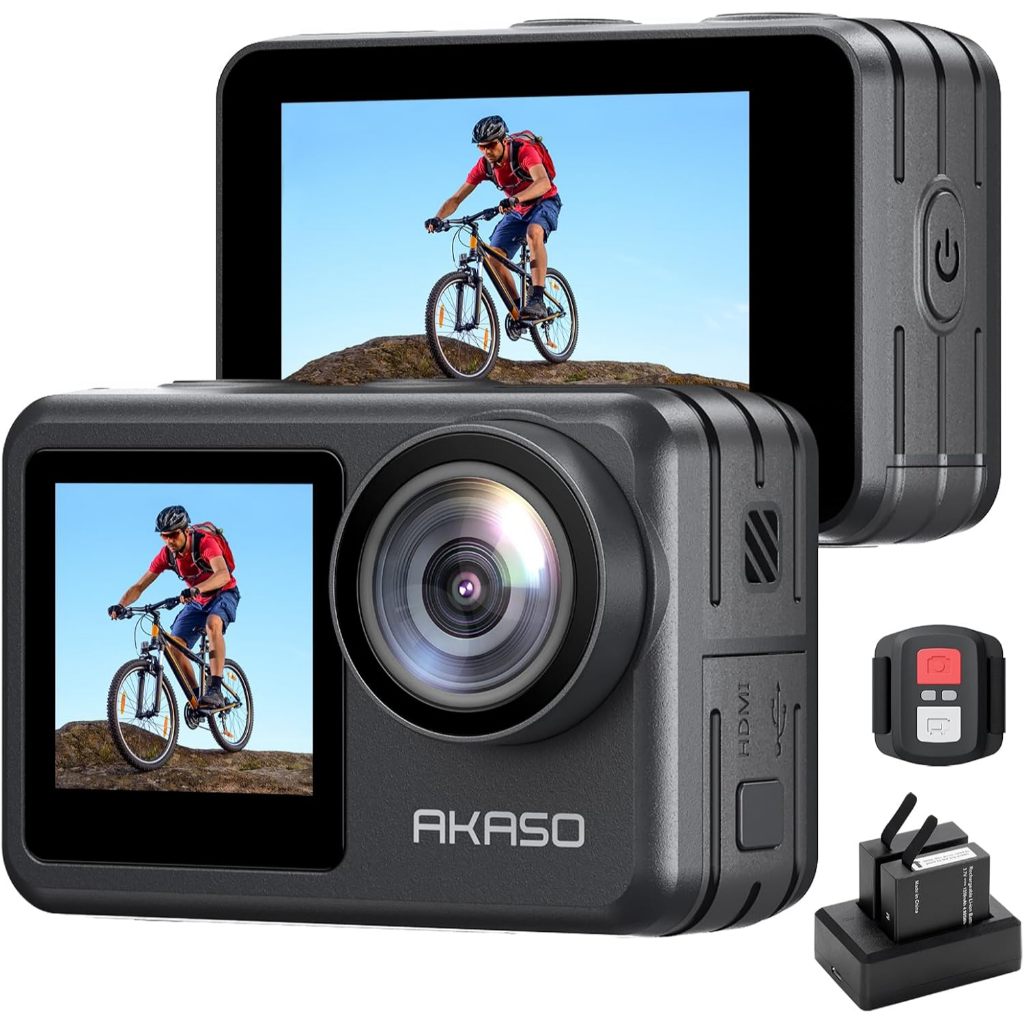 AKASO Brave 7 LE 4K Action Camera Dual Screen 20MP EIS Remote