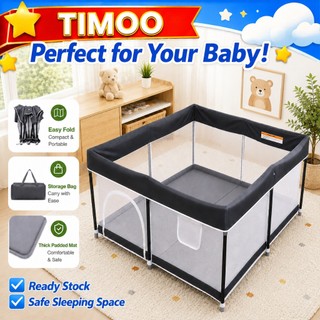 【Free Installation】Foldable Playpen For Baby Thicken Steel Waterproof Material Stowable Storag Bag