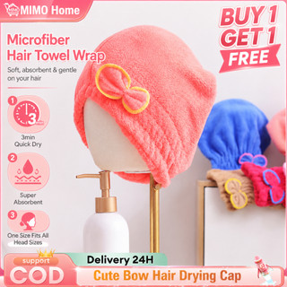 Microfiber Hair Towel Quick Drying Super Absorbent Wrapped Turban Shower Cap Head Wrap Drying Towel
