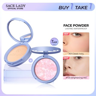 SACE LADY Natural Face Powder Matte Oil Control LongLasting Natural Coverage Flawless Pressed Powder