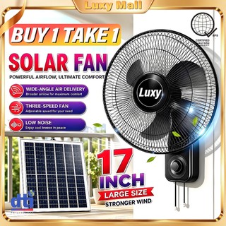 Luxy Solar Fan With Solar Panel Strong Solar Electric Fan Heavy Duty Multi-Gear Electric Fan Solar