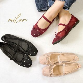 ✨Milan Manila (Premium) Laurelle Mesh Comfortable Walking Ballet Mary Jane Flats
