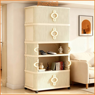 Jbos 40-70cm Foldable Cabinet With Sliding Doors ​​Spacious​​ White Durabox Cabinet Organizer