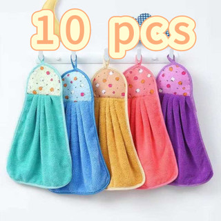 【Mix Color】 Hand towel Superfine fiber soft Bathroom Drying Towel Washcloth Hanging Kitchen