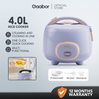 【New】Gaabor Large Capacity 4L Rice Cooker Multi Menu Temp Control With Steamer Function