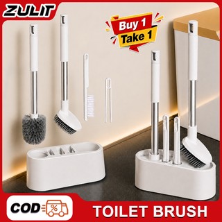 ZULIT 4 in 1 Toilet Brush Set Toilet Brush Cleaner With Holder Brush For Bathroom Cleaning 316 SS