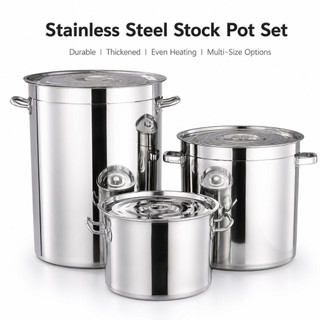 304 Stainless Steel Soup Bucket/Pot with Lid Suitable for induction cooktops Large capacity