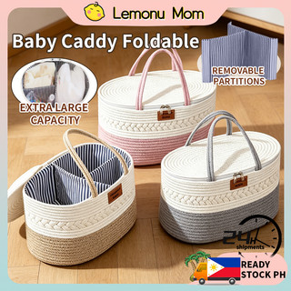 Baby Diaper Organizer With Zipper Lid Multipurpose Diaper Bags Caddy Bag