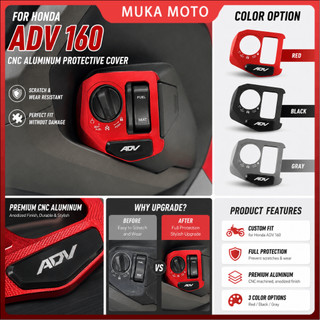 MUKA CNC Honda Adv 160 Accessories Adv 160 Switch Cover Electric Lock Button Cover Protector