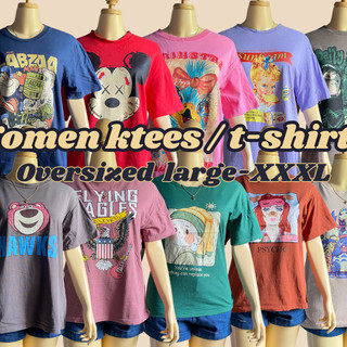 Preloved Oversized T-Shirt for Women Graphic Printed Cotton Tops Korean Aesthetic Ukay Thrifted