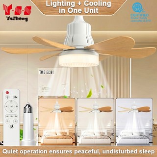 【Warranty】YSS Ceiling Fan 3 colors &3-speed wind adjustment Ultra Quiet Wooden fan