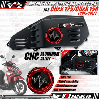 V2Z Ultra Slim Air Filter Cover for Click 125 /150 (2015-2017) Click V2/V3 Carbon / Matte Black