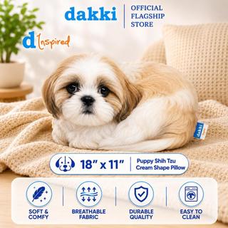 Dakki 11"x18" Puppy Shih Tzu Cream Shape Pillow